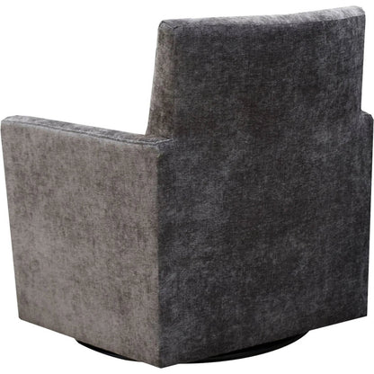 Riley Swivel Club Chair by LH Imports. Made from pine, plywood, metal, pu foam, 100% polyester fabric in a modern style.