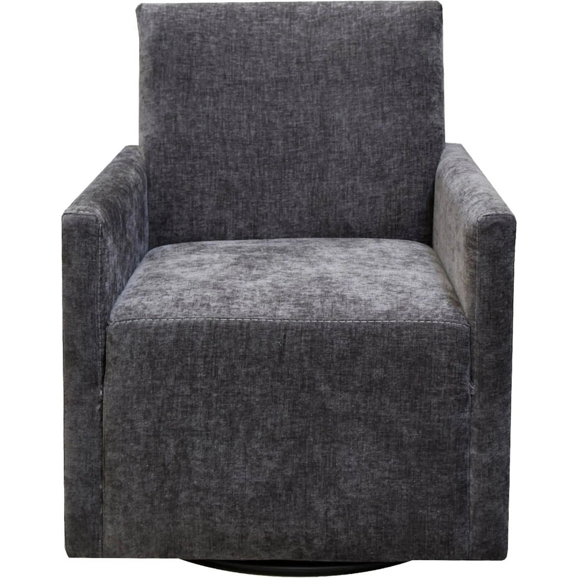 Riley Swivel Club Chair by LH Imports. Made from pine, plywood, metal, pu foam, 100% polyester fabric in a modern style.