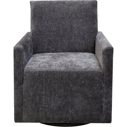 Riley Swivel Club Chair by LH Imports. Made from pine, plywood, metal, pu foam, 100% polyester fabric in a modern style.