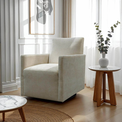 Riley Swivel Club Chair by LH Imports. Made from pine, plywood, metal, pu foam, 100% polyester fabric in a modern style.