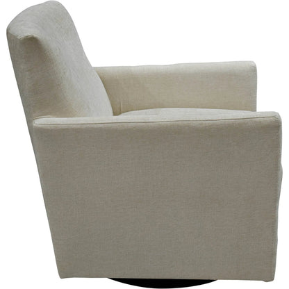 Riley Swivel Club Chair by LH Imports. Made from pine, plywood, metal, pu foam, 100% polyester fabric in a modern style.