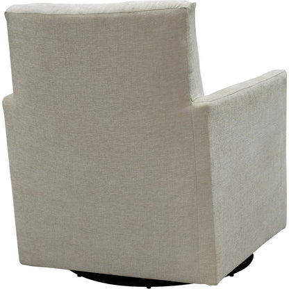 Riley Swivel Club Chair by LH Imports. Made from pine, plywood, metal, pu foam, 100% polyester fabric in a modern style.
