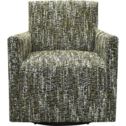 Riley Swivel Club Chair by LH Imports. Made from pine, plywood, metal, pu foam, 100% polyester fabric in a modern style.