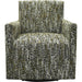 Riley Swivel Club Chair by LH Imports. Made from pine, plywood, metal, pu foam, 100% polyester fabric in a modern style.