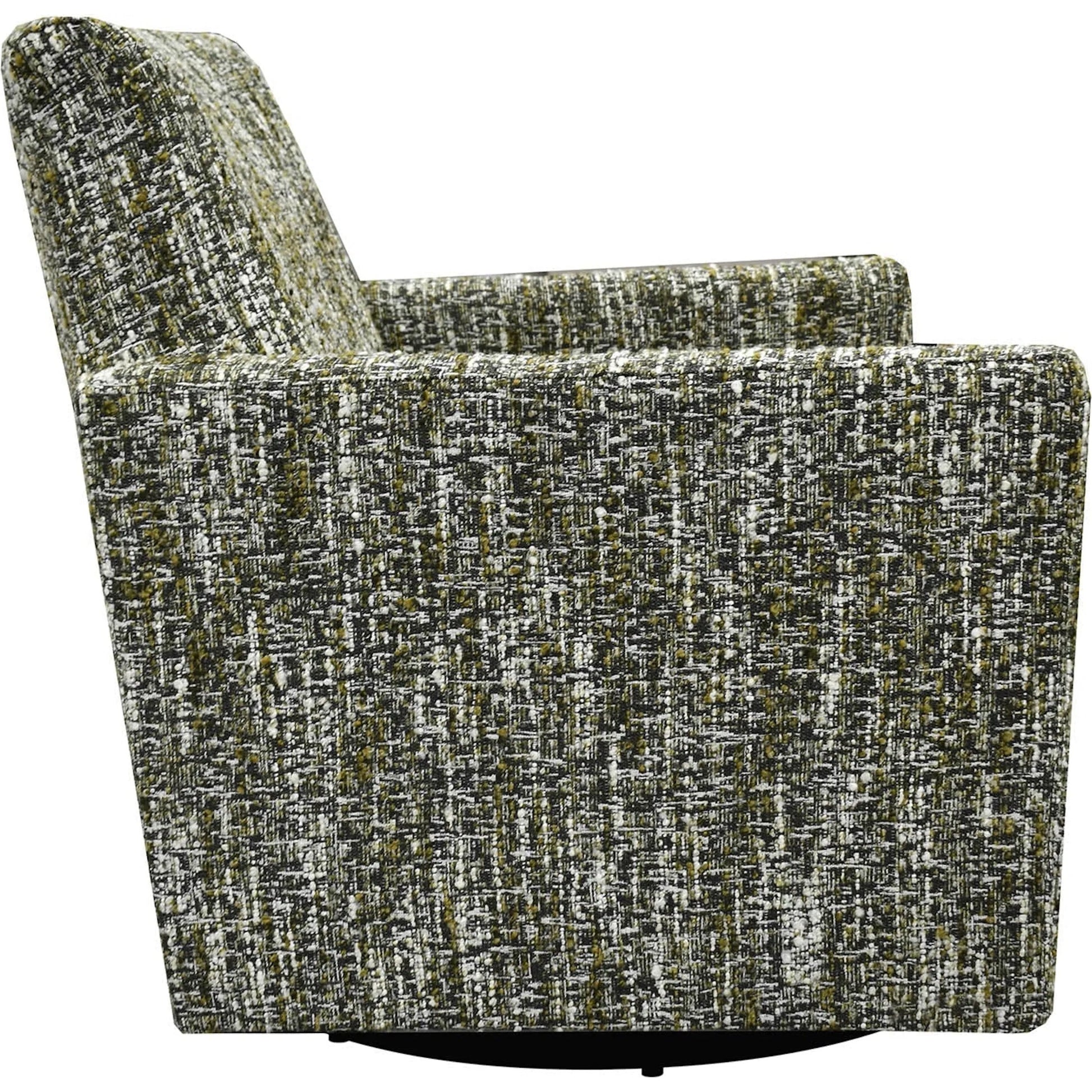 Riley Swivel Club Chair by LH Imports. Made from pine, plywood, metal, pu foam, 100% polyester fabric in a modern style.