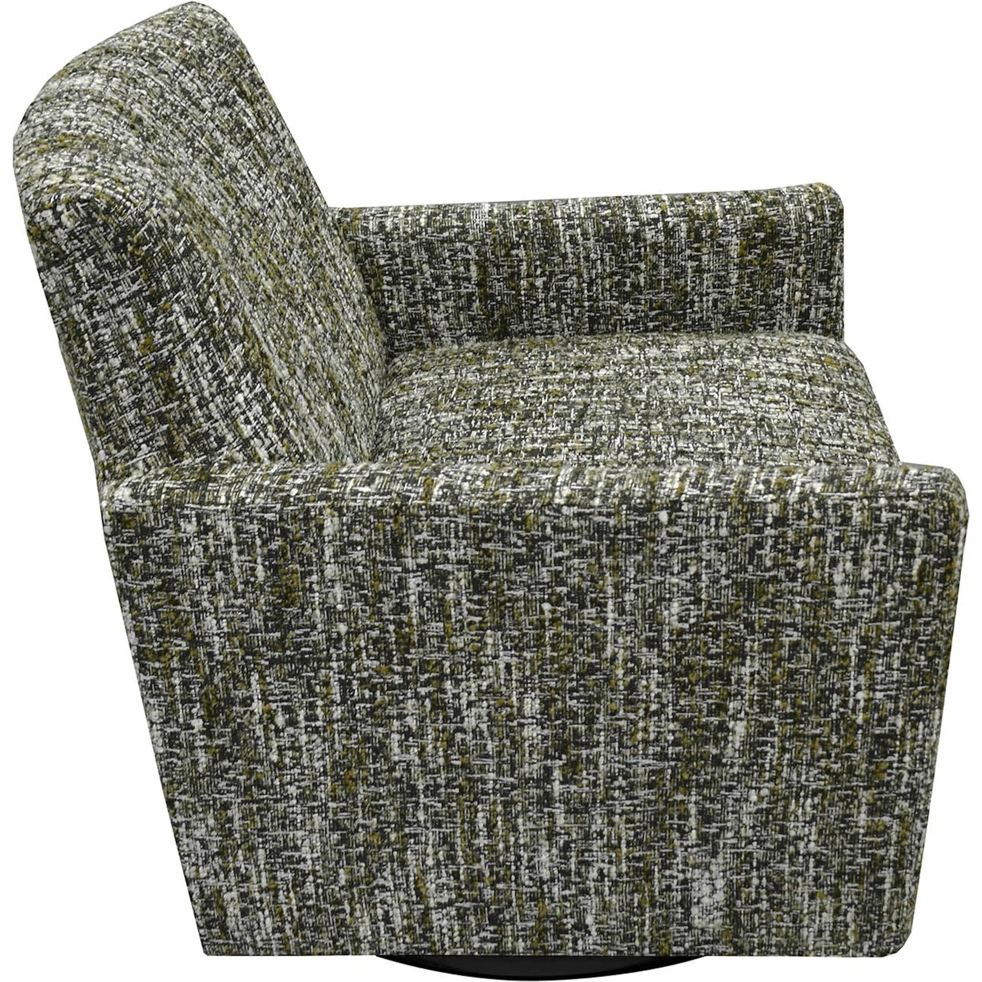 Riley Swivel Club Chair by LH Imports. Made from pine, plywood, metal, pu foam, 100% polyester fabric in a modern style.