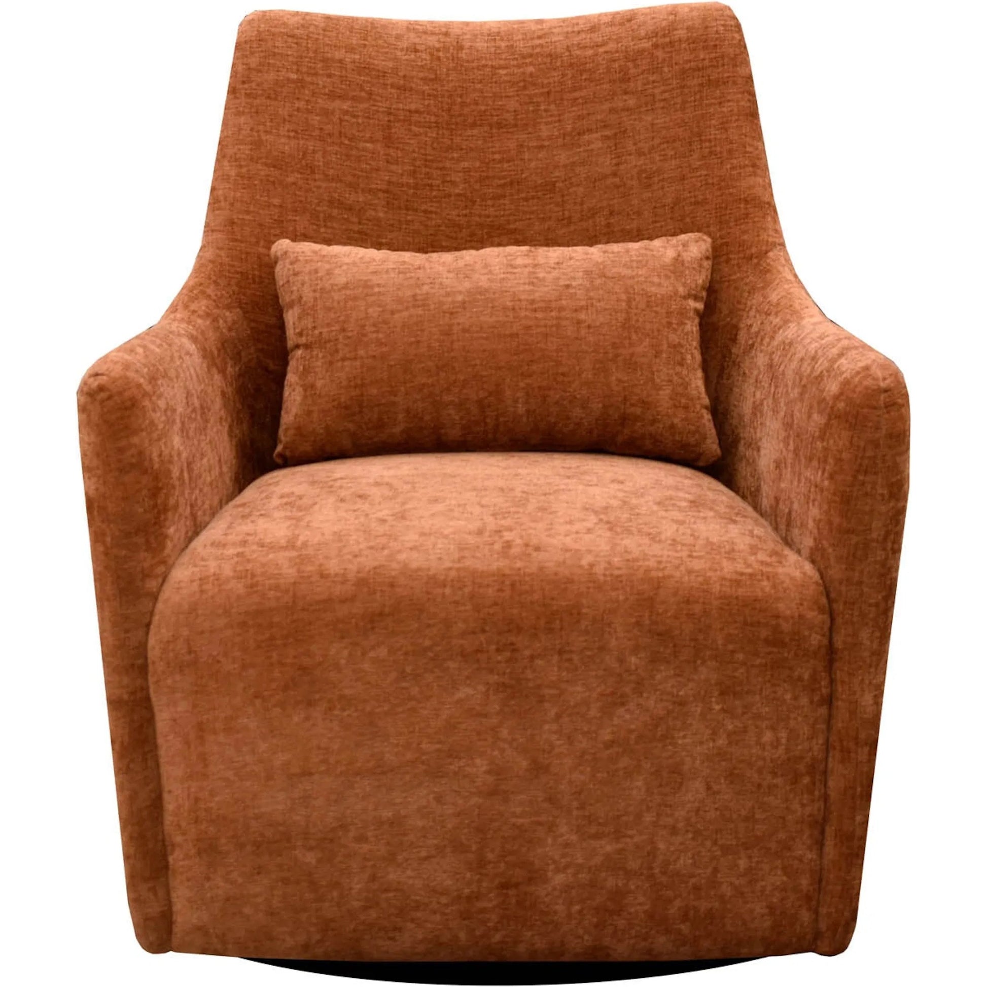 Lilith Swivel Chair by LH Imports in black. Made from pine, plywood, metal, pu foam, 100% polyester fabric in a modern style.