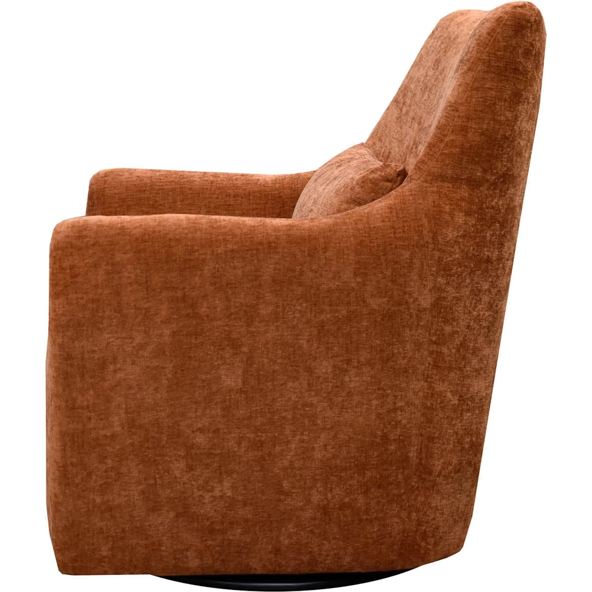 Lilith Swivel Chair by LH Imports in black. Made from pine, plywood, metal, pu foam, 100% polyester fabric in a modern style.