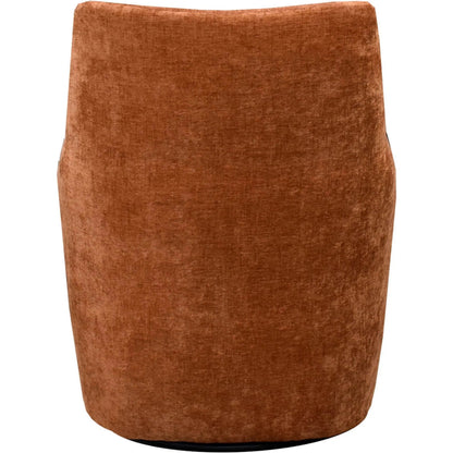 Lilith Swivel Chair by LH Imports in black. Made from pine, plywood, metal, pu foam, 100% polyester fabric in a modern style.