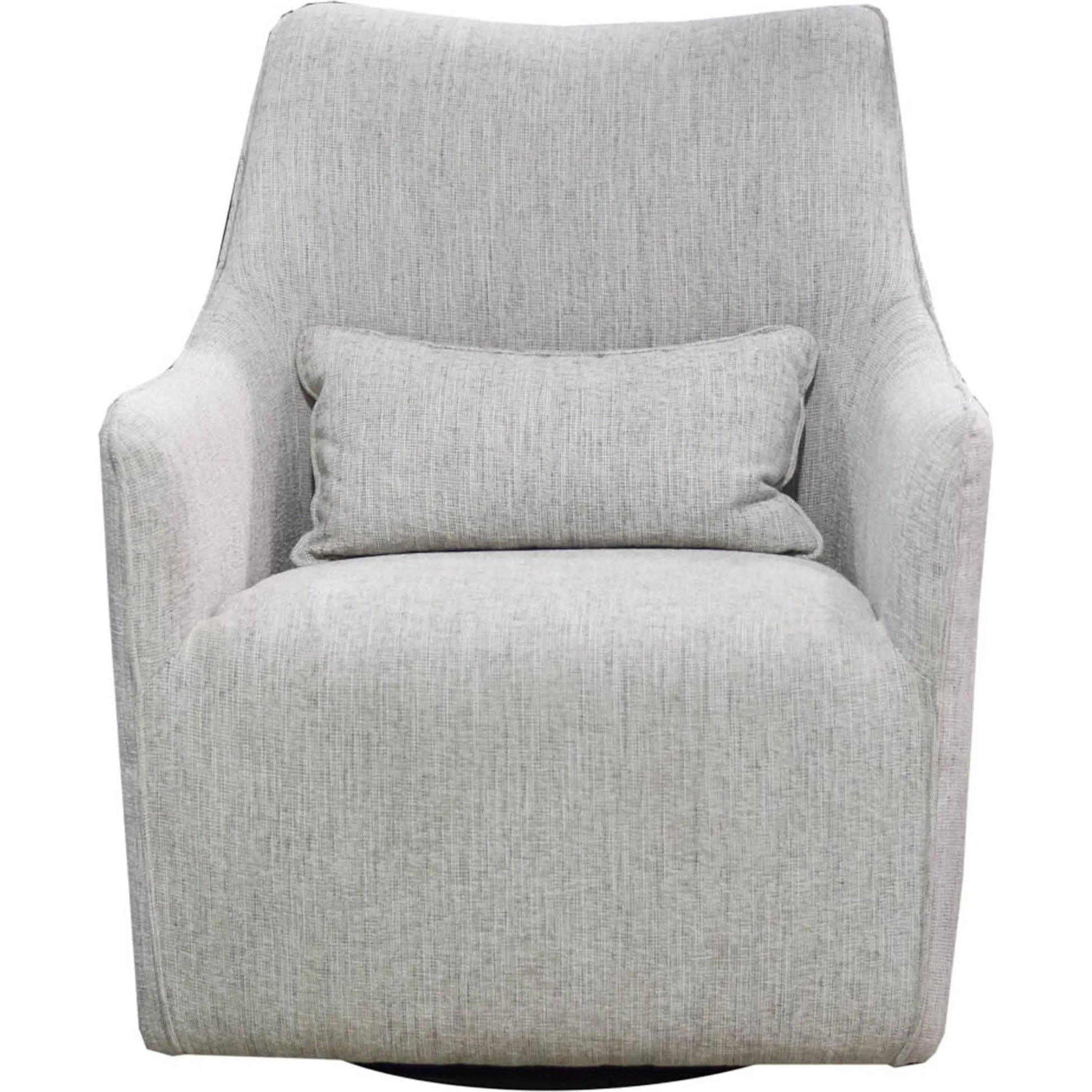 Lilith Swivel Chair by LH Imports in black. Made from pine, plywood, metal, pu foam, 100% polyester fabric in a modern style.