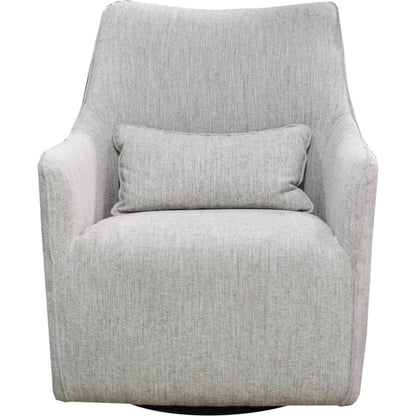 Lilith Swivel Chair by LH Imports in black. Made from pine, plywood, metal, pu foam, 100% polyester fabric in a modern style.