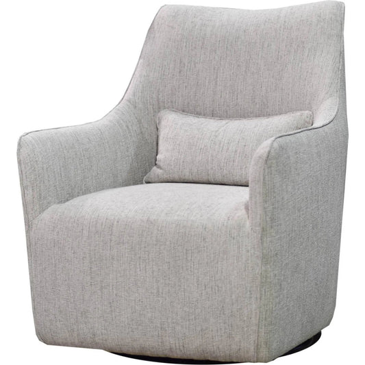 Lilith Swivel Chair by LH Imports in black. Made from pine, plywood, metal, pu foam, 100% polyester fabric in a unique style.