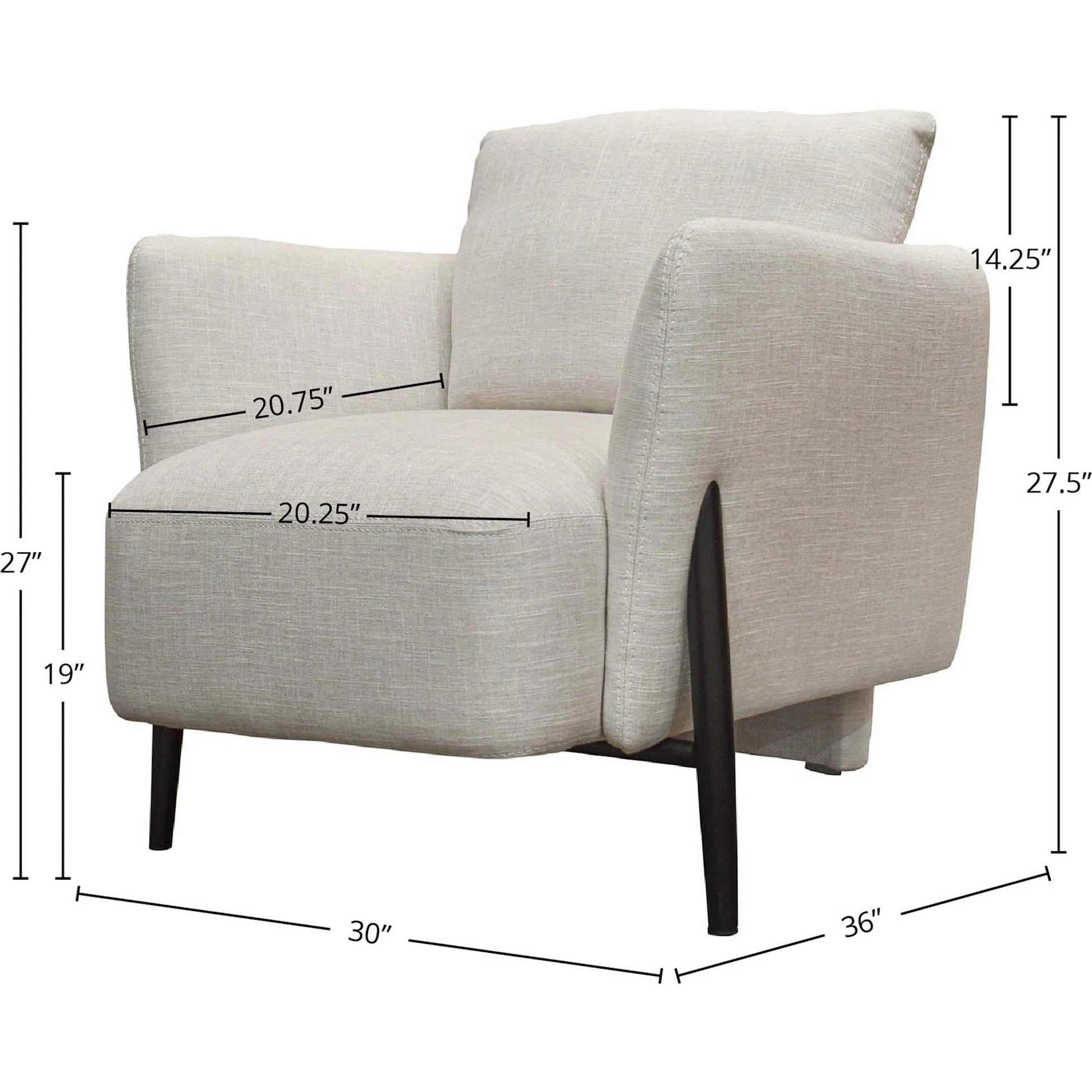 Beaux Club Chair by LH Imports in black. Made from unique in a modern style.