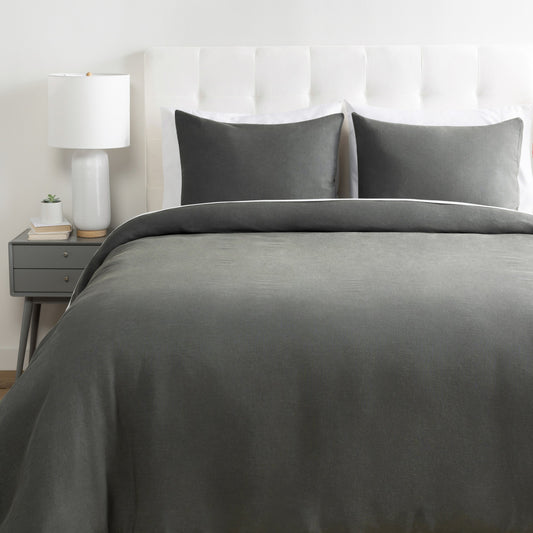 Dawson Duvet Set - 32961 by Livabliss. Made from 100% linen in a traditional style.