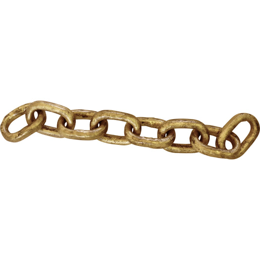 Dax Metal Chain Link Object by Worlds Away in brass. Made from aluminum in a unique style.