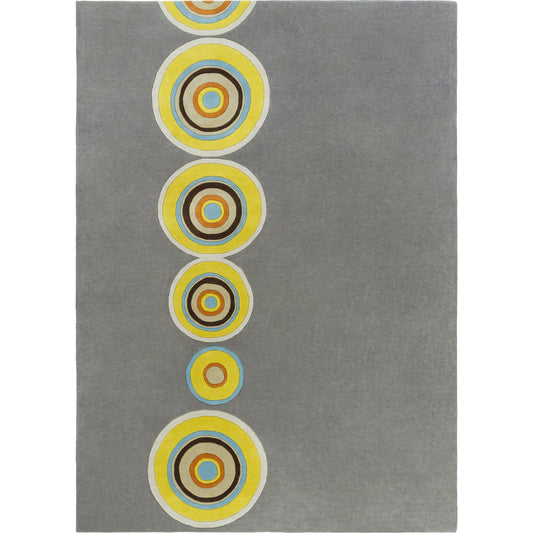 Dazzle Rug - 334 by Surya in charcoal, light olive, light blue, medium gray, black, light gray. Made from 100% new zeland wool in a unique style.