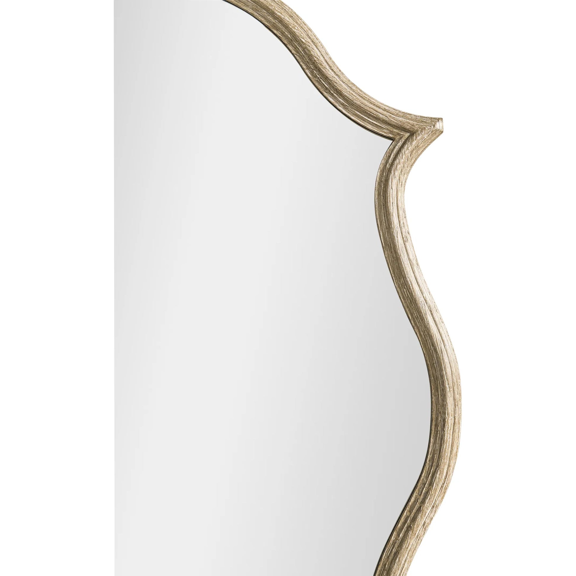 Downton Wall Mirror by Jonathan Charles in white and venetian white oak with antique gold leaf. Made from oak, mirror in a traditional style.