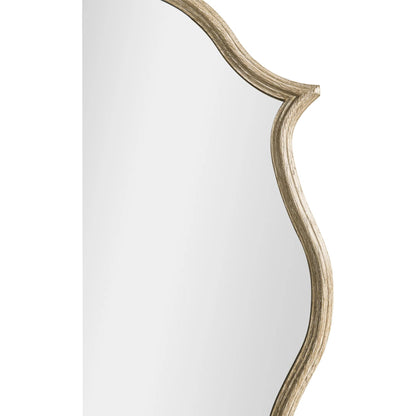 Downton Wall Mirror by Jonathan Charles in white and venetian white oak with antique gold leaf. Made from oak, mirror in a traditional style.