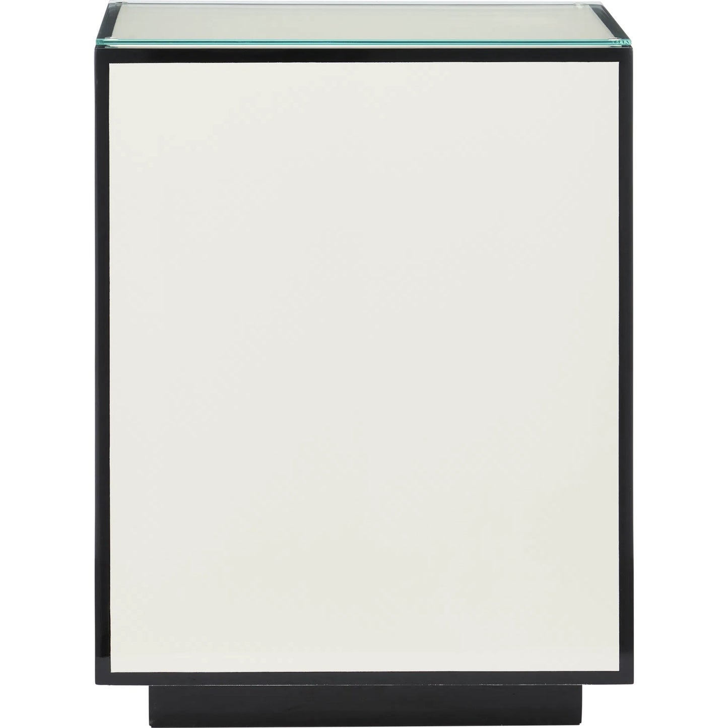 002 SI-2257268 | Additional Silo | Ivory Lacquer Side Table by Currey and Company in white, black, clear. Made from engineered wood, glass in a modern style.