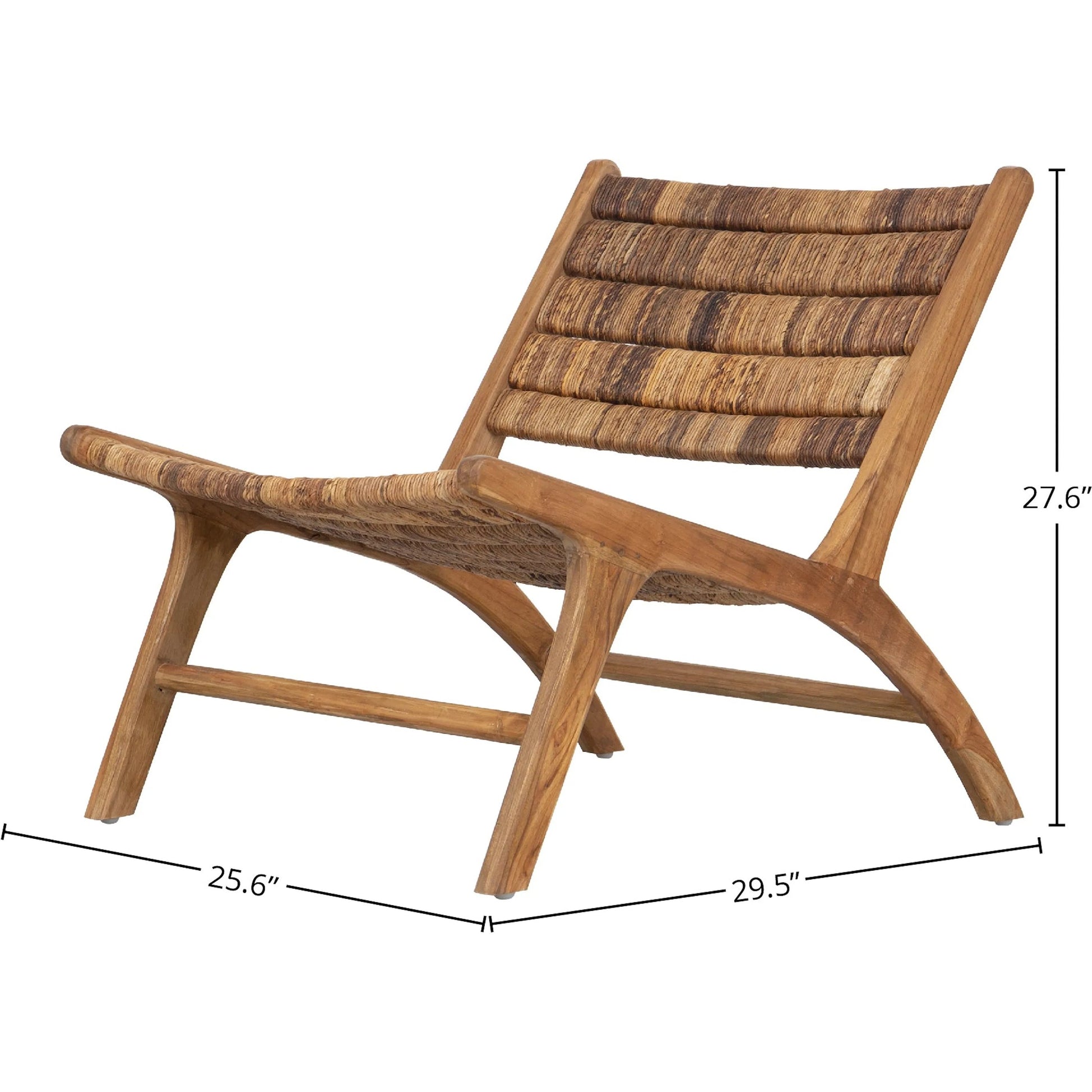 Caterpillar Beetle Chair by LH Imports in brown. Made from reclaimed teak, abaca in a modern style.