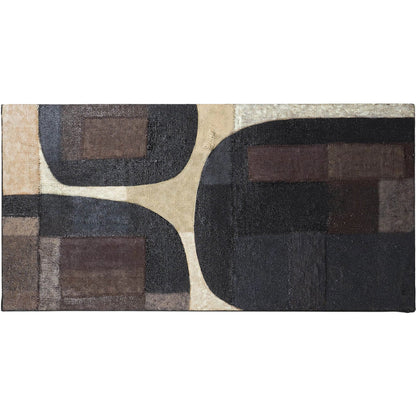D-Bodhi Artwork by LH Imports in brown. Made from reclaimed wood, rice bags, reused jute fabri in a unique style.