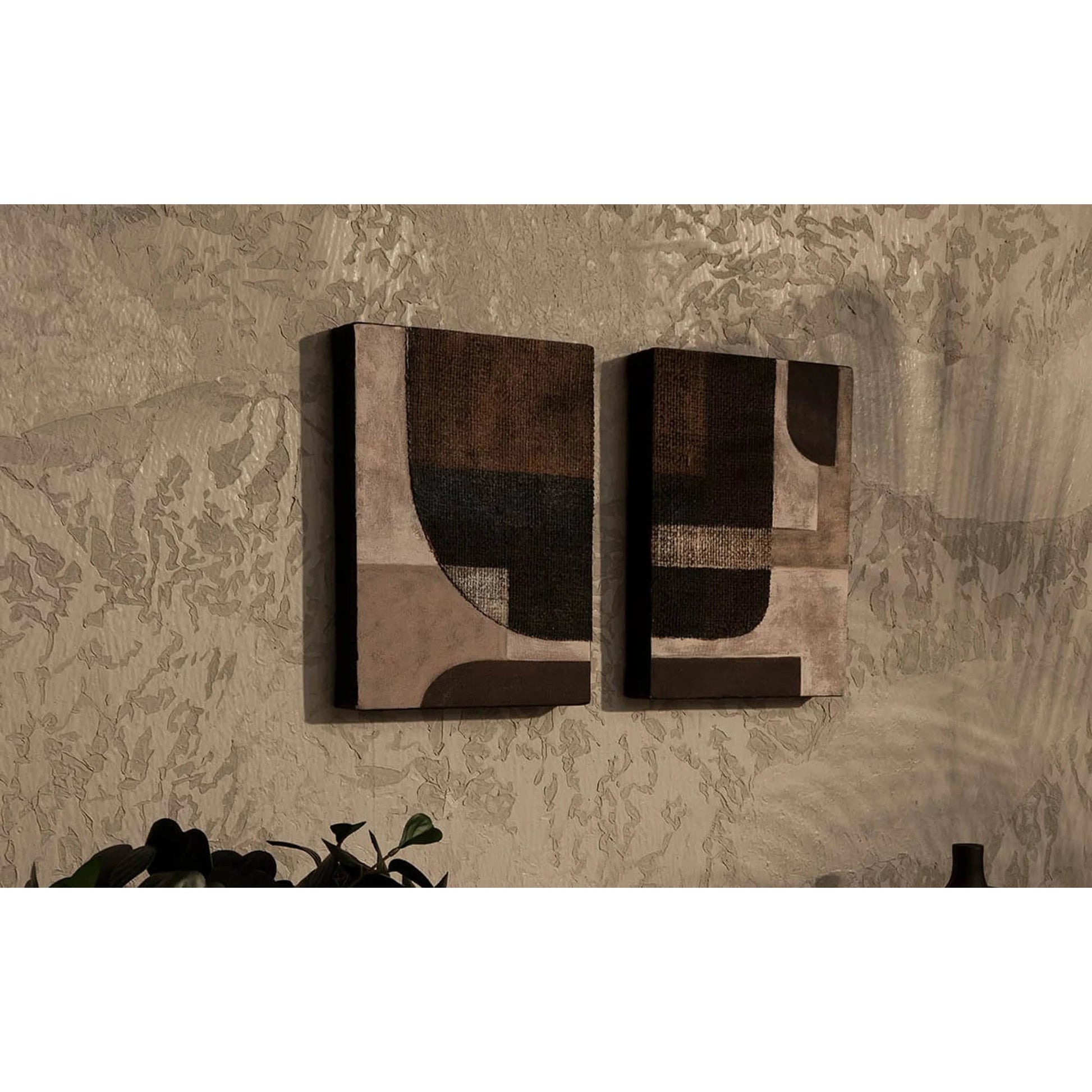 D-Bodhi Artwork - Devotion (Set of 2) by LH Imports in brown. Made from unique in a eclectic & global style.