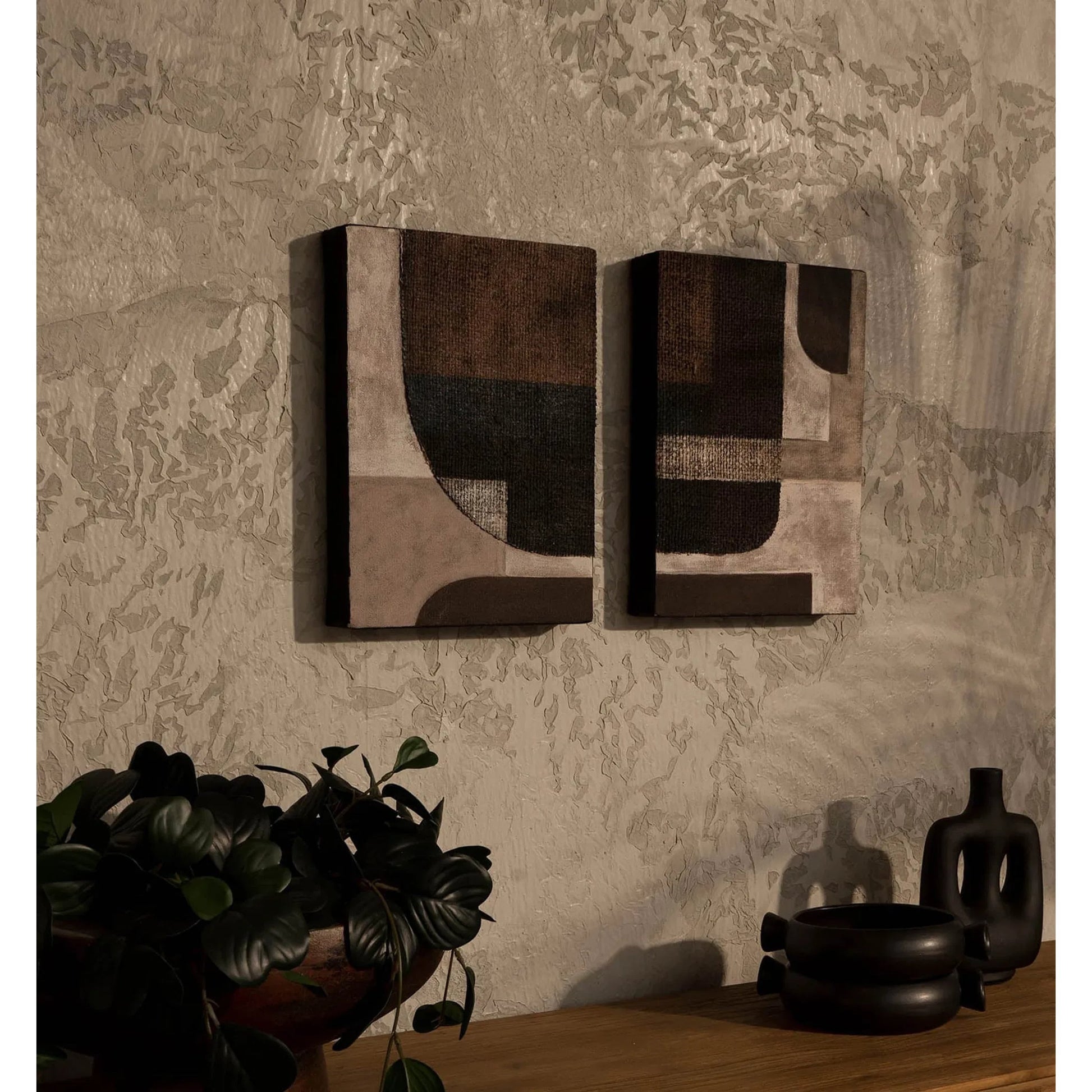 D-Bodhi Artwork - Devotion (Set of 2) by LH Imports in brown. Made from unique in a eclectic & global style.