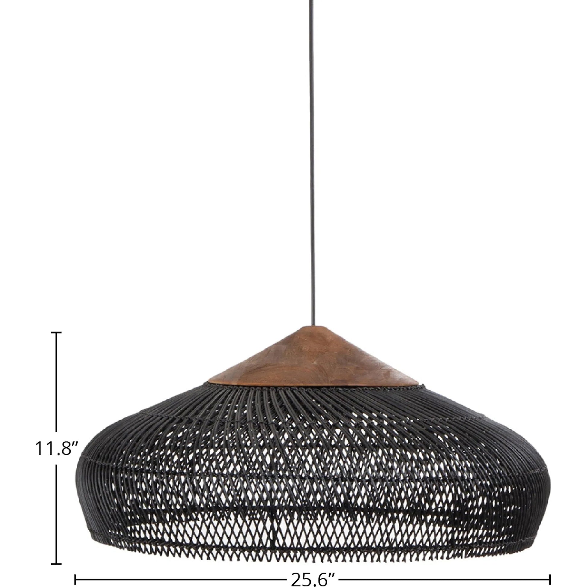 D-Bodhi Banjo Pendant by LH Imports in natural and natural, gold. Made from reclaimed teak wood, natural rattan, iron in a cottage & farmhouse style.