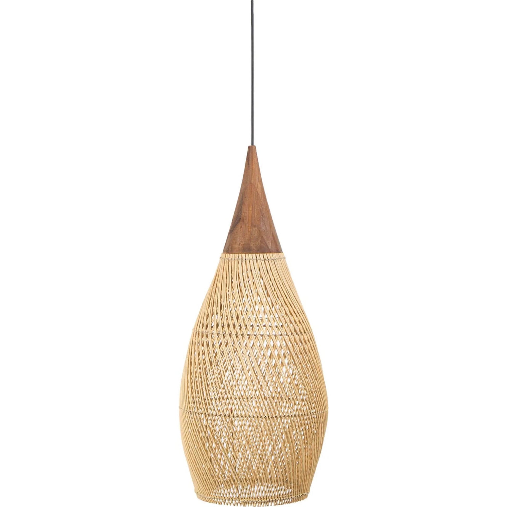 D-Bodhi Horn Pendant by LH Imports. Made from reclaimed teak wood, natural rattan, iron in a cottage & farmhouse style.