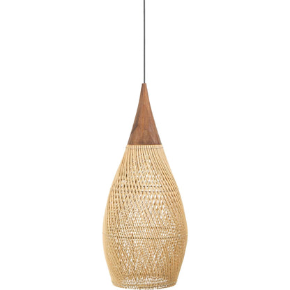 D-Bodhi Horn Pendant by LH Imports. Made from reclaimed teak wood, natural rattan, iron in a cottage & farmhouse style.