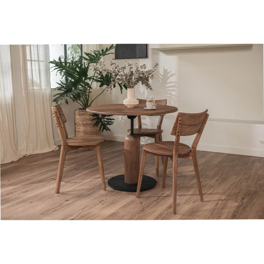 D-Bodhi Bullet Bistro Table by LH Imports in teak, black. Made from reclaimed teak, iron in a unique style.