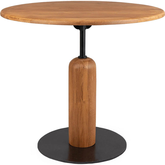 D-Bodhi Bullet Bistro Table by LH Imports in teak, black. Made from reclaimed teak, iron in a unique style.