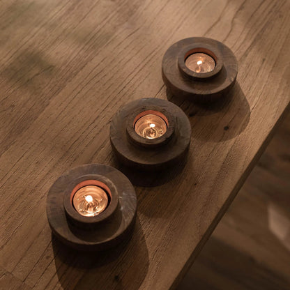 D-Bodhi Ring Candle Holder by LH Imports in brown. Made from unique in a transitional style.