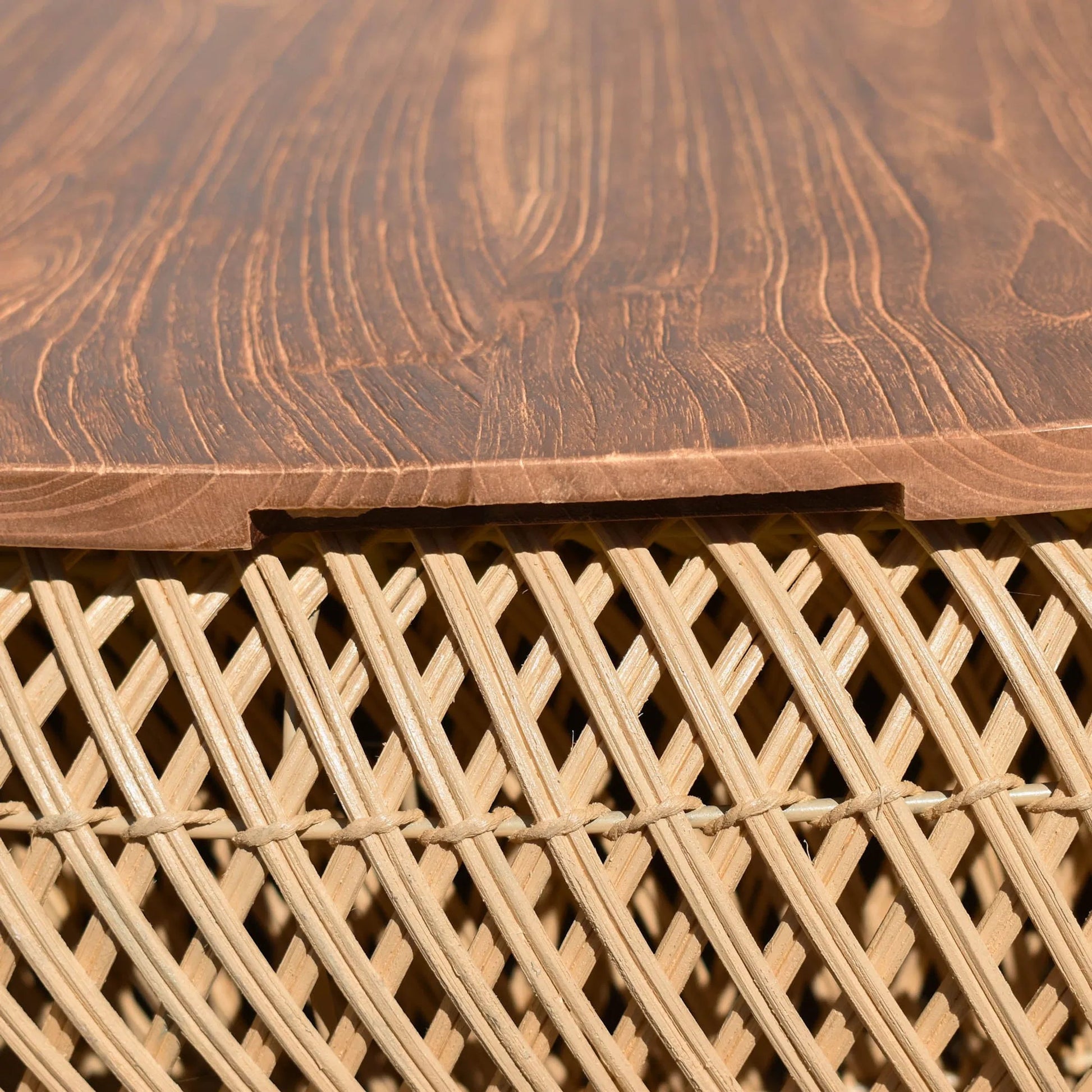 D-Bodhi Wave Coffee Table by LH Imports. Made from reclaimed teak wood, rattan, iron in a cottage & farmhouse style.