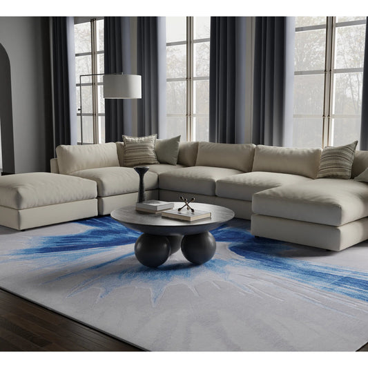Kawai Rug - KAW8984F by Feizy in blue, gray. Made from wool, viscose in a unique style.
