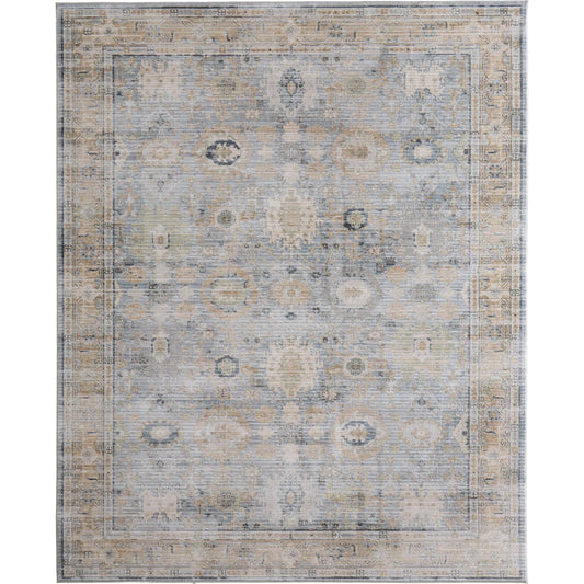 Augustine Traditional Bordered AUG39TZF Rug by Feizy in blue, ivory, tan. Made from polypropylene, polyester in a unique style.