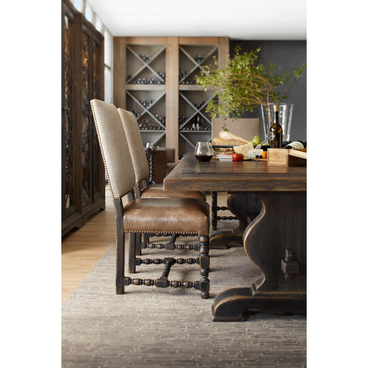 Hill Country Comfort Upholstered Side Chair (Set of 2) by Hooker Furniture in brown and huntington collis. Made from fabric, leather in a traditional style.