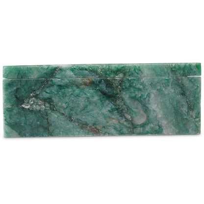 Green Aventurine Box by Currey and Company in natural. Made from green aventurine in a modern style.