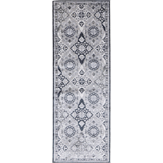 Macklaine Transitional Geometric Rug - 39FVF by Feizy in gray, black. Made from polyester, polypropylene in a unique style.