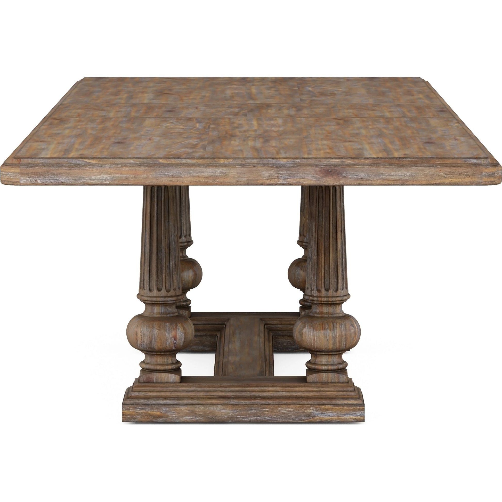Architrave Trestle Dining Table by A.R.T. Furniture in almond. Made from pine solids and veneer, resin in a traditional style.
