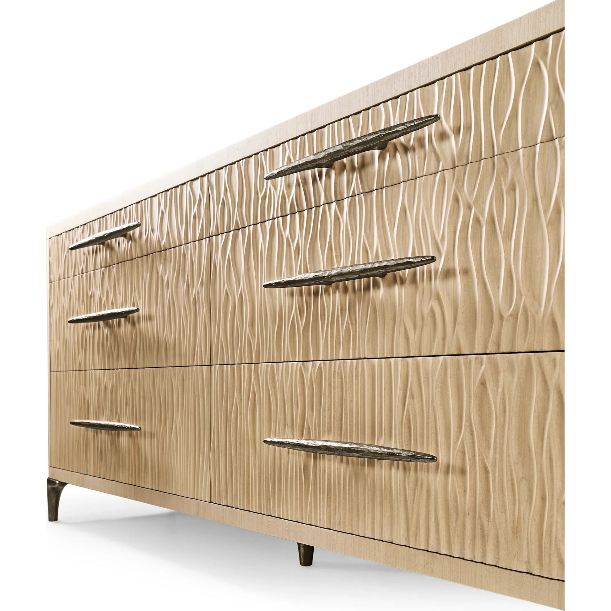 Water Clapotis Danish Cord Double Dresser by Jonathan Charles in beige. Made from unique in a transitional style.