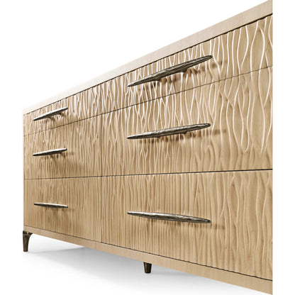 Water Clapotis Danish Cord Double Dresser by Jonathan Charles in beige. Made from unique in a transitional style.