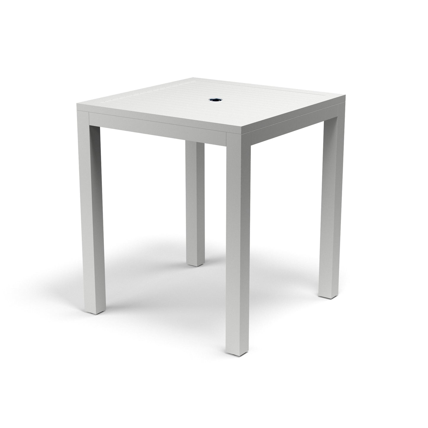 001 SI-2166667 | Primary Silo | Naples Outdoor Pub Table by Sunset West in white. Made from aluminum in a modern style.