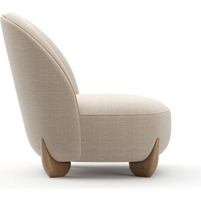 Seta Chair by Caracole in oatmeal and lucent bronze oak. Made from metal in a transitional style.