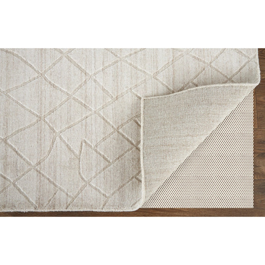 Redford Transitional Solid Rug - 8846F by Feizy in ivory, gray. Made from 70% viscose, 30% wool in a unique style.