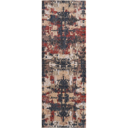Pearson PRS39SQF Rug by Feizy in blue, red, tan. Made from polyester in a unique style.