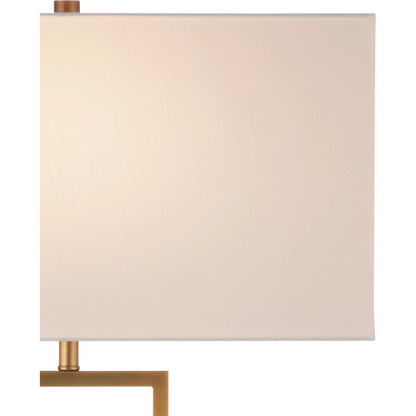 Beside Floor Lamp by Currey and Company in white, antique brass. Made from marble, metal in a modern style.