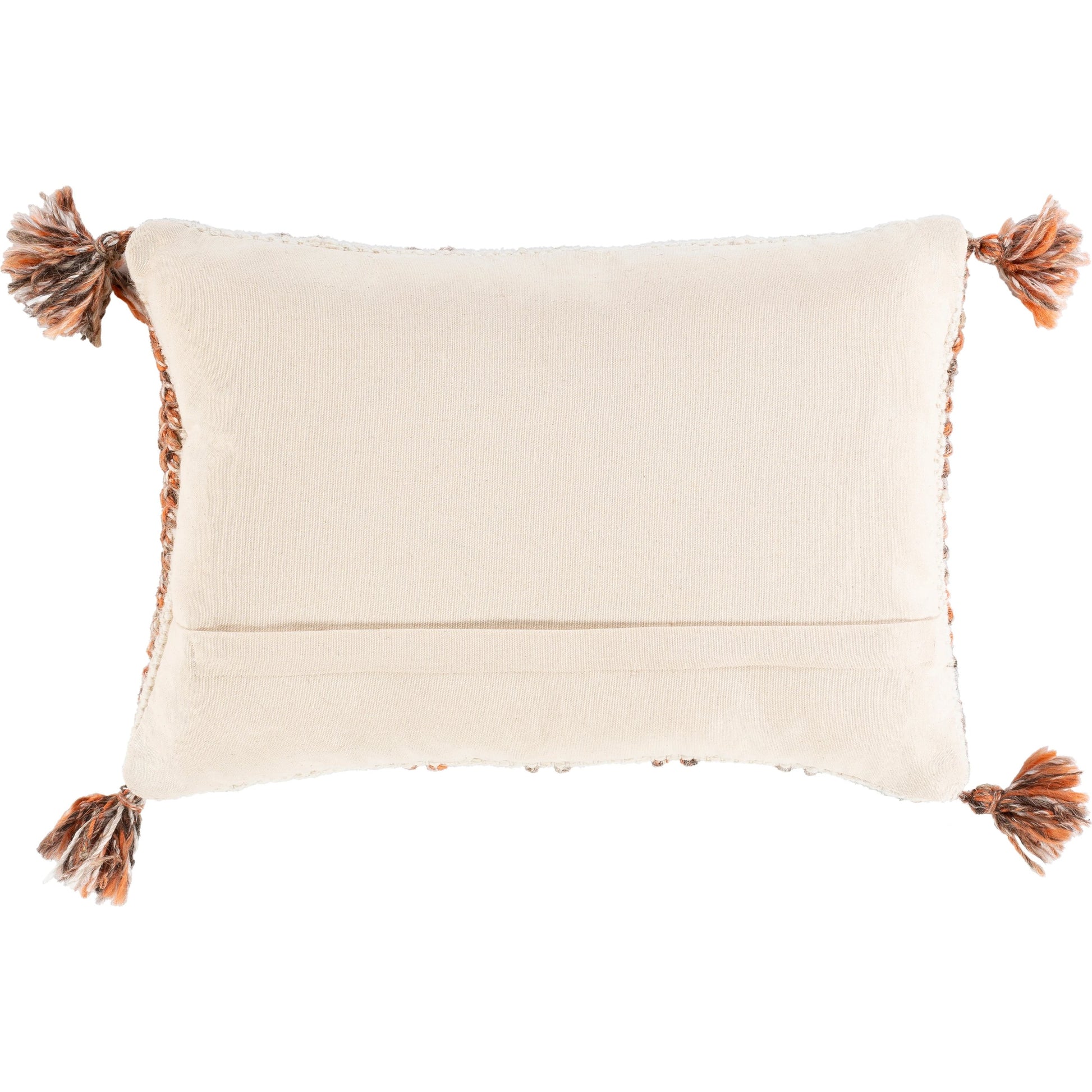 Dacia Pillow - 32433 by Surya in cream, burnt orange, light brown. Made from 75% wool, 25% polyester, 100% cotton in a eclectic & global style.