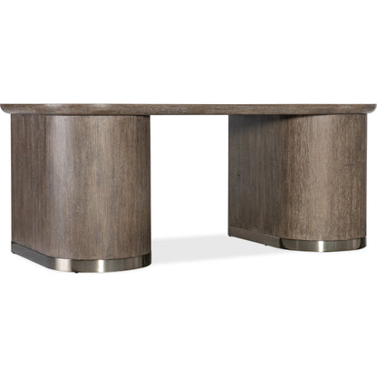 Modern Mood Executive Desk by Hooker Furniture. Made from oak veneers, metal in a modern style.