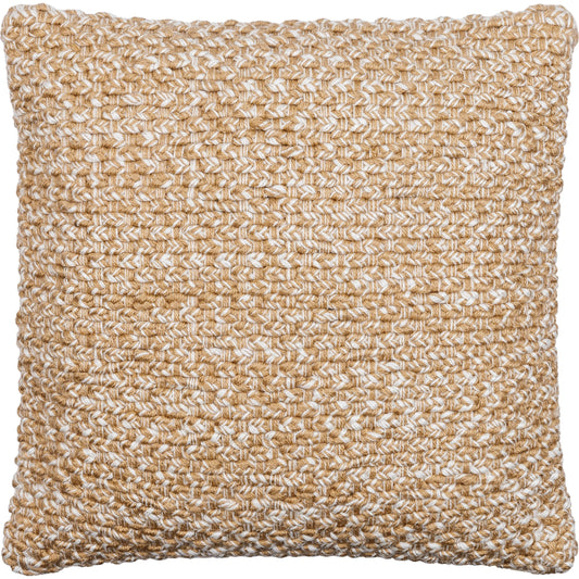 Doncaster Pillow - 487809 by Surya in khaki, sand, ash, light silver, pearl. Made from front: 100% polyester, back: 100% polyester in a modern style.
